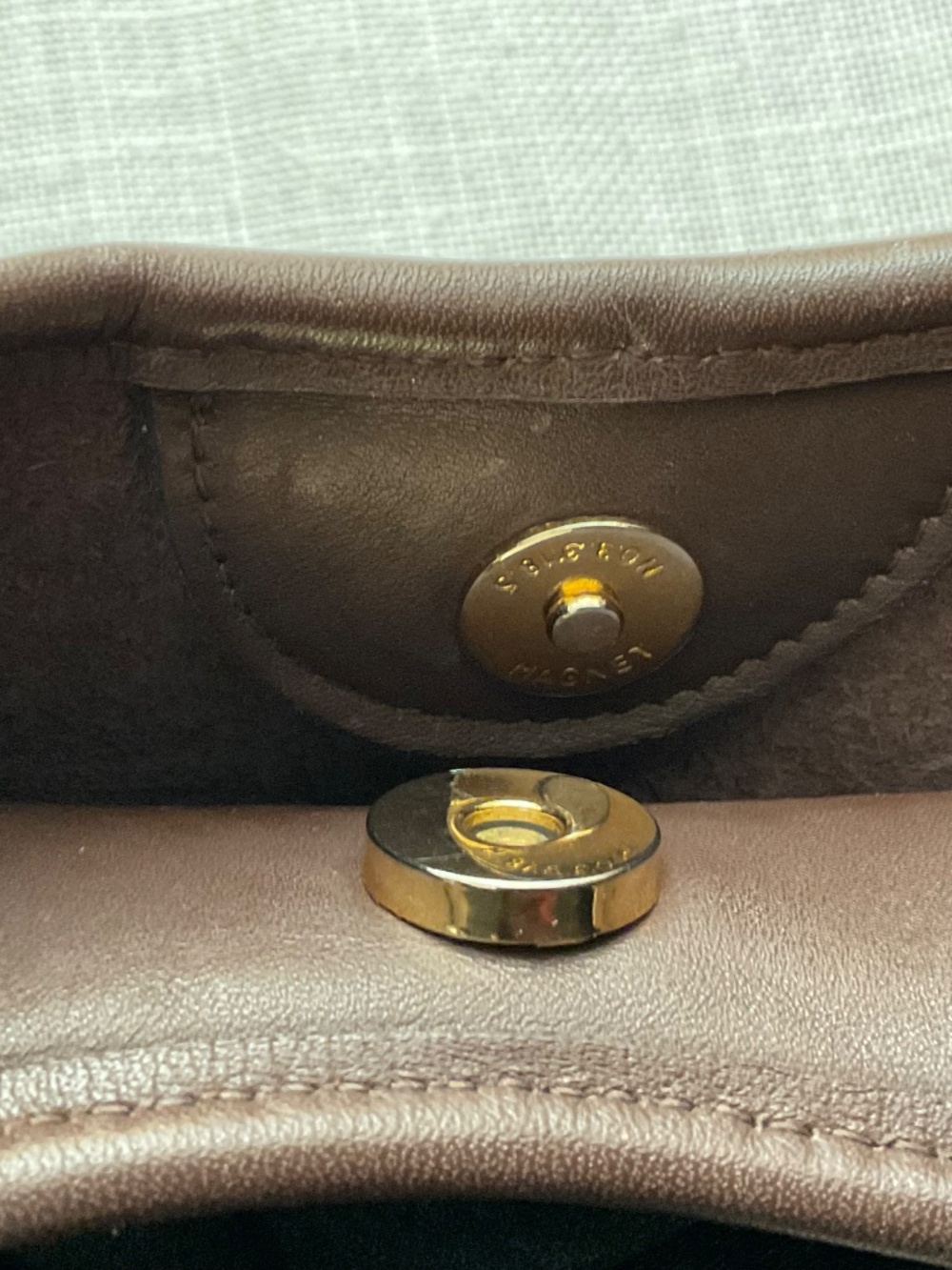 Coach Vintage JOG-9027 Mini Ergo Hobo Satchel Brown Leather Bag Made in USA - Picture 10 of 16
